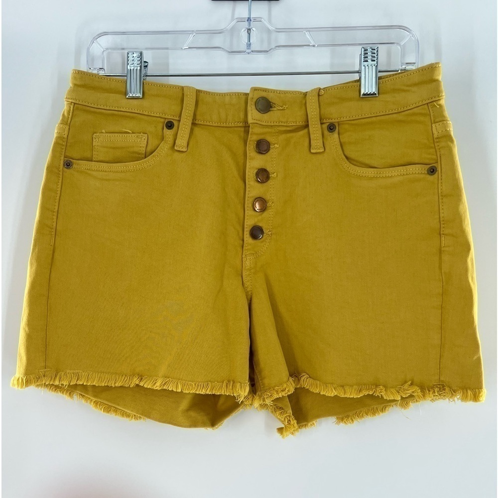 UNIVERSAL THREAD MUSTARD BUTTON FLY RAW HEM 8